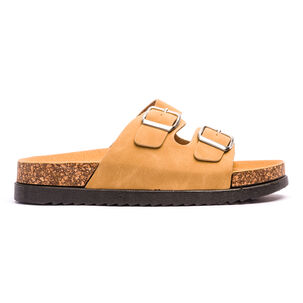 Sandalia Mujer Camel Arlequin Chancleta